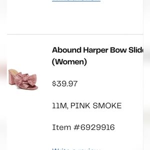 Abound Pink Smoke Bow Mules SIZE 11M